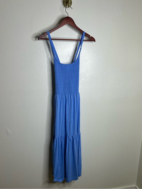 Nation LTD Nation LA 100% Cotton Penelope Smocked Midi Dress in Blue Laguna - Cotton