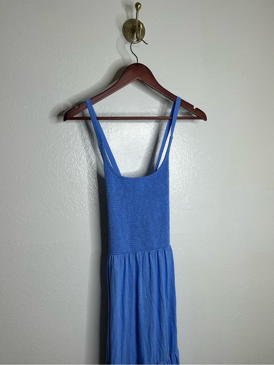 Nation LTD Nation LA 100% Cotton Penelope Smocked Midi Dress in Blue Laguna - Cotton