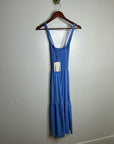 Nation LA 100% Cotton Penelope Smocked Midi Dress in Blue Laguna