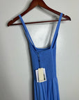 Nation LA 100% Cotton Penelope Smocked Midi Dress in Blue Laguna