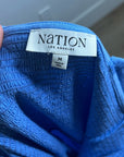 Nation LA 100% Cotton Penelope Smocked Midi Dress in Blue Laguna