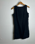 MATE The Label 100% Organic Linen Sqaure Neck Mini Dress Black