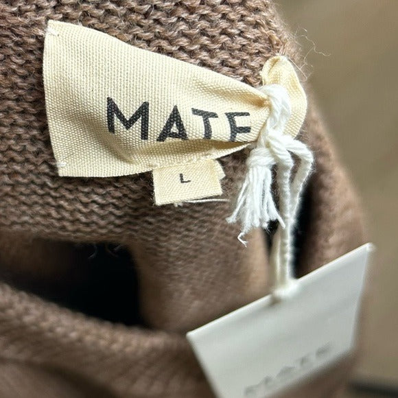 MATE The Label Merino Wool Alpaca Soft Perfect Crew Neck Knit Sweater