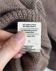 MATE The Label Merino Wool Alpaca Soft Perfect Crew Neck Knit Sweater