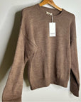 MATE The Label Merino Wool Alpaca Soft Perfect Crew Neck Knit Sweater