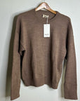 MATE The Label Merino Wool Alpaca Soft Perfect Crew Neck Knit Sweater