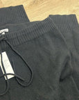 Unsubscribed 100% Cashmere Black Jogger Style Drawstring Pull on Pant