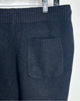 Unsubscribed 100% Cashmere Black Jogger Style Drawstring Pull on Pant