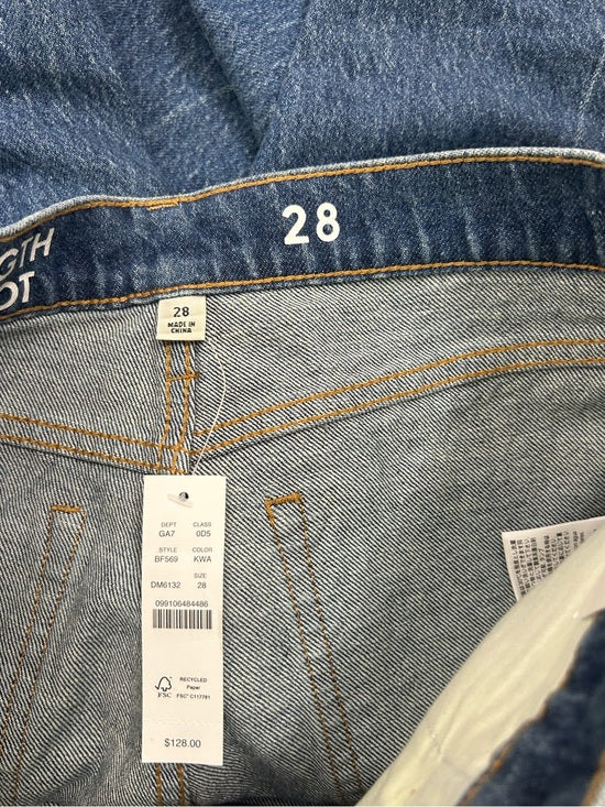 J. Crew 100% Cotton Denim Full Length Demi Boot Leg Jean Leather Patch