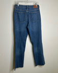 J. Crew 100% Cotton Denim Full Length Demi Boot Leg Jean Leather Patch