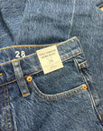 J. Crew 100% Cotton Denim Full Length Demi Boot Leg Jean Leather Patch