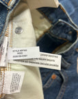 J. Crew 100% Cotton Denim Full Length Demi Boot Leg Jean Leather Patch