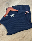 Nation LA 100% Organic Cotton Knit Ribbed Tank Top Ribbed In Night Sky