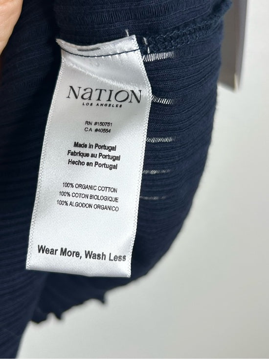 Nation LA 100% Organic Cotton Knit Ribbed Tank Top Ribbed In Night Sky