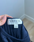 Nation LA 100% Organic Cotton Knit Ribbed Tank Top Ribbed In Night Sky