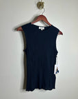 Nation LA 100% Organic Cotton Knit Ribbed Tank Top Ribbed In Night Sky