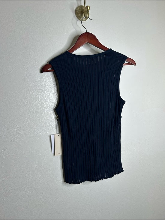 Nation LTD Nation LA 100% Organic Cotton Knit Ribbed Tank Top Ribbed In Night Sky - Cotton