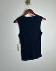 Nation LA 100% Organic Cotton Knit Ribbed Tank Top Ribbed In Night Sky