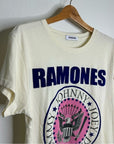 Daydreamer 100% Cotton Ramones Classic Seal Tour Tee in Stone Vintage Oversized