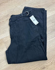 AG Cotton Linen The Noten Black Carpenter High Rise Straight Leg Ankle Pant