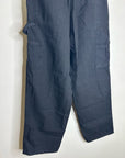 AG Cotton Linen The Noten Black Carpenter High Rise Straight Leg Ankle Pant