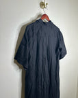 Banana Republic 100% Linen Black Asymmetrical Button Down Shirt Dress